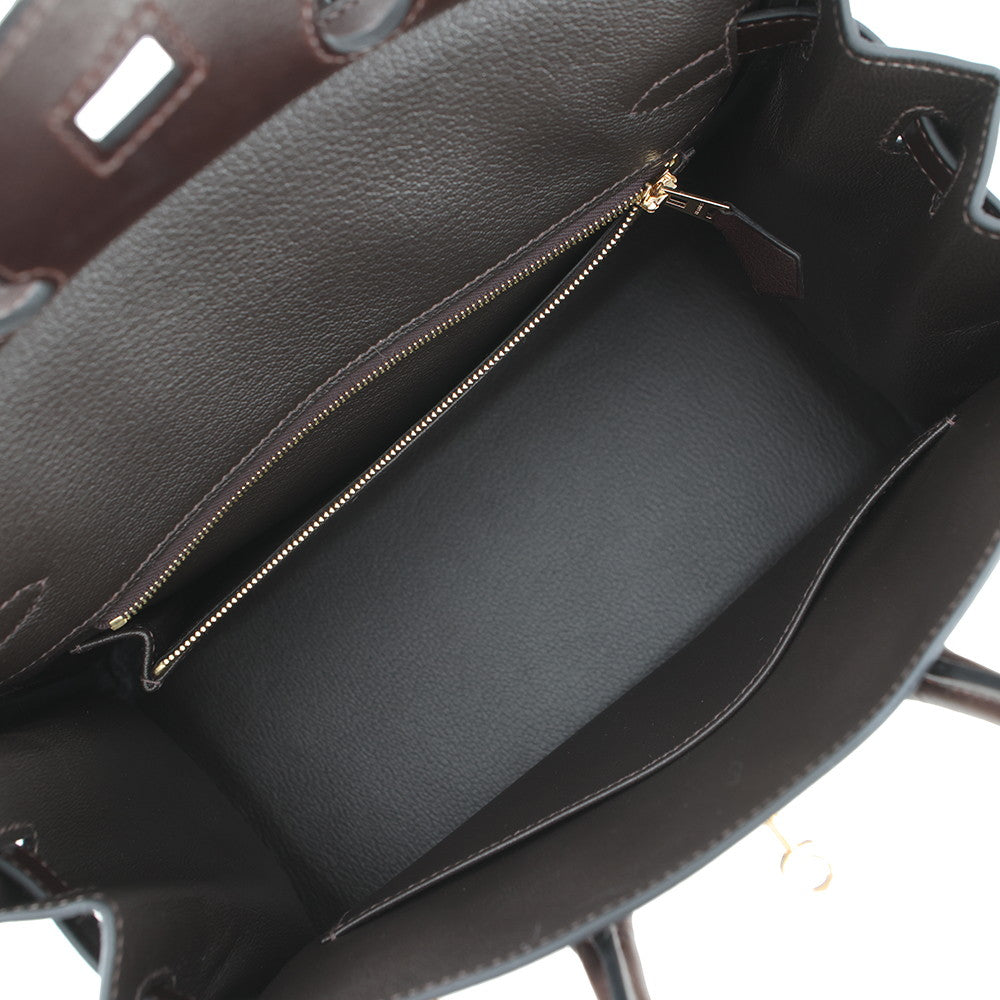 HERMES Birkin Ebene Evergrain Size 25