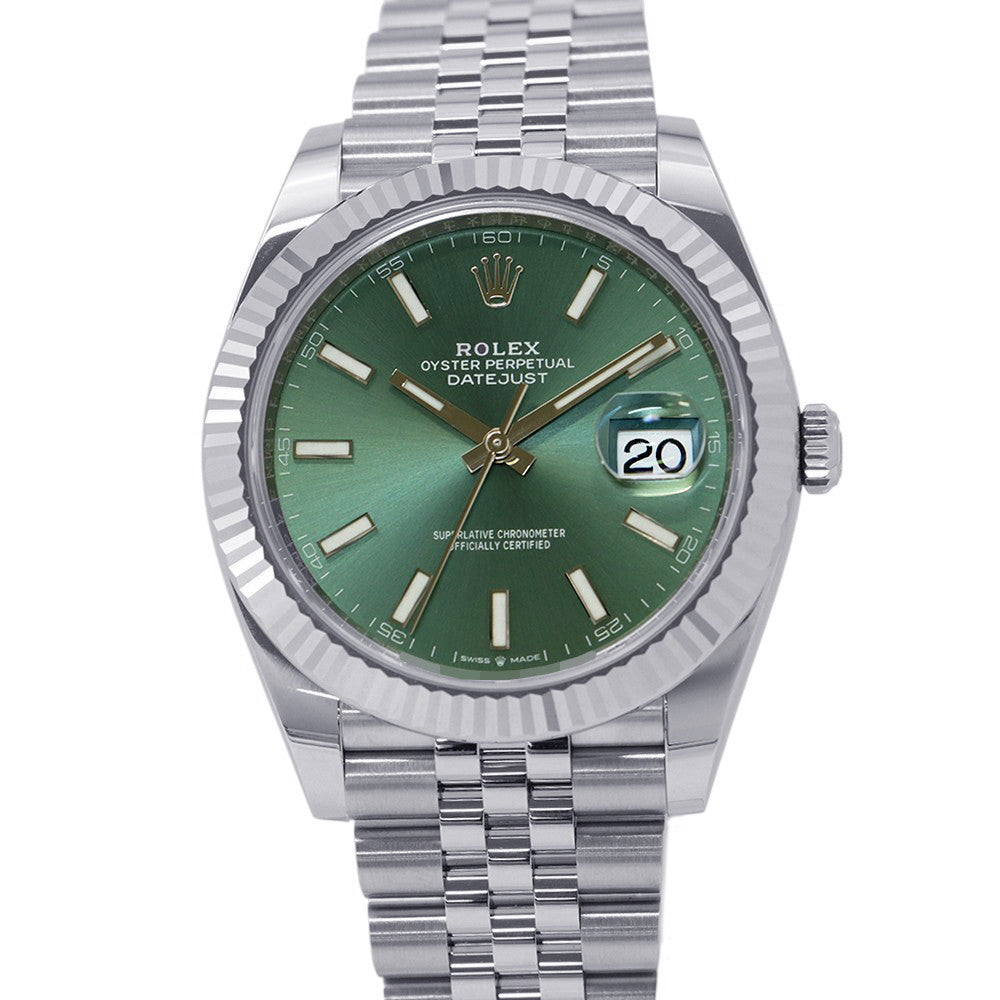 ROLEX Datejust W41mm Stainless Steel K18WG Mint Green Dial126334
