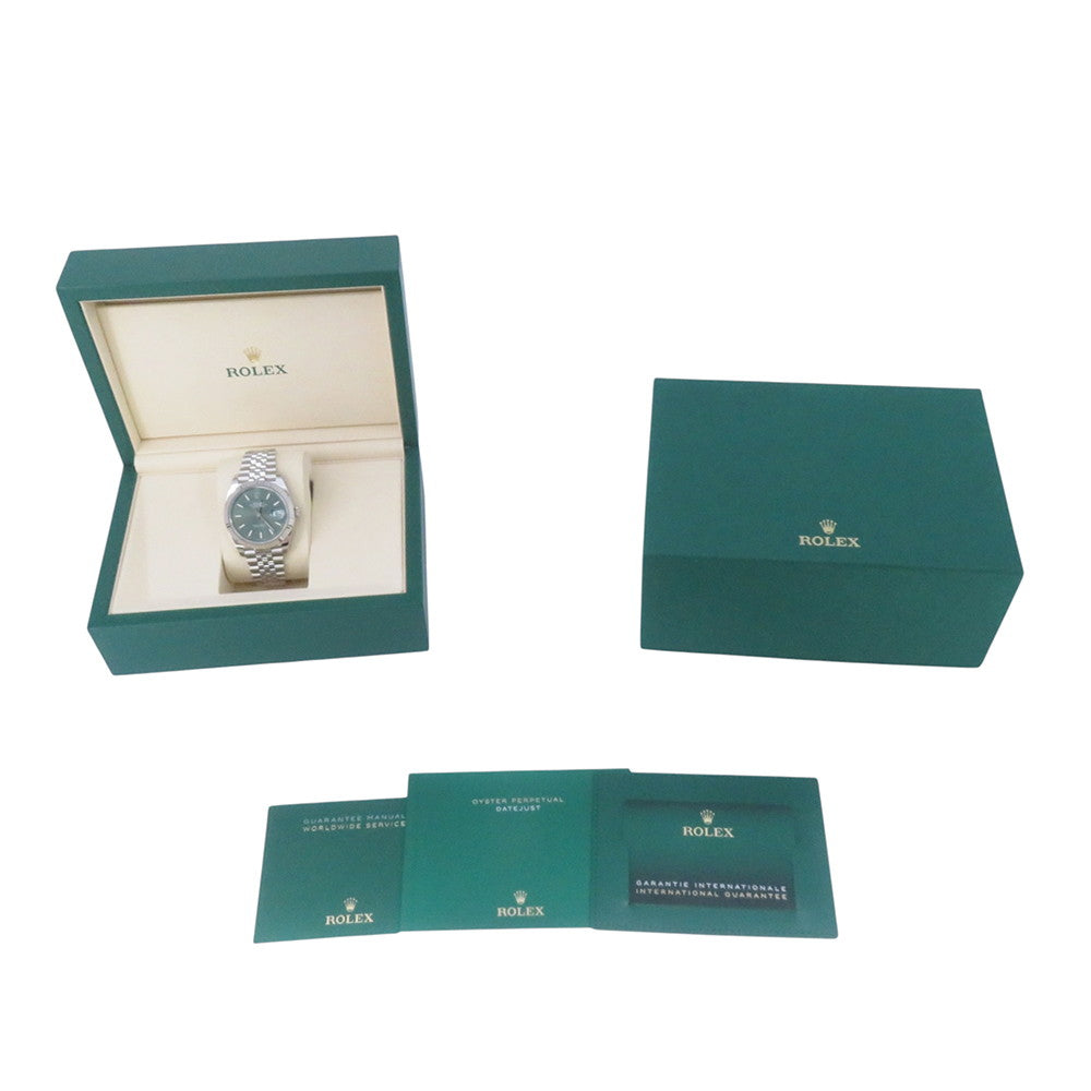 ROLEX Datejust W41mm Stainless Steel K18WG Mint Green Dial126334