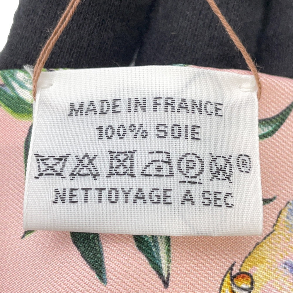 HERMES Twilly Equator Rose Nakul / Green / Gray Silk100%