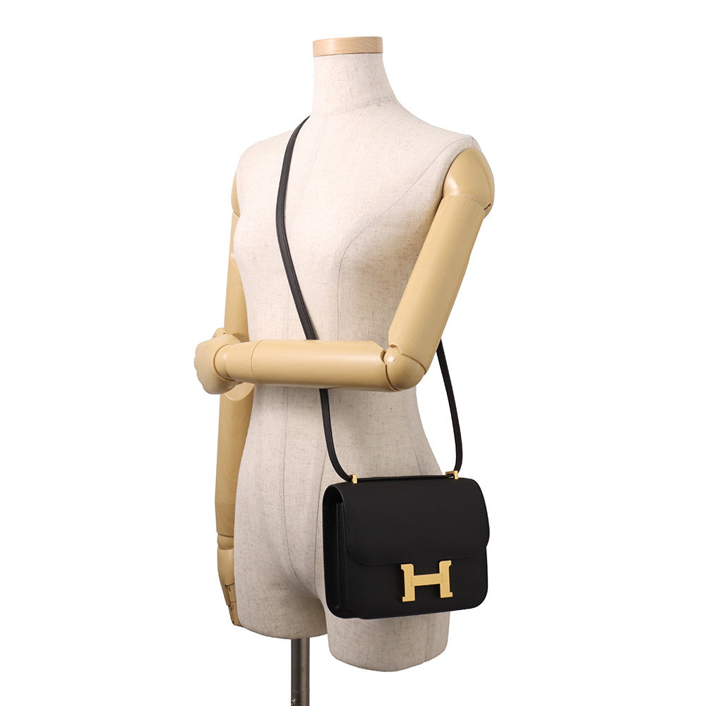 HERMES Constance3 Miroir Black Epsom Size Mini