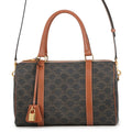 CELINE 2WAY Travel Bag Triomphe Tan190372CAS.04LU PVC Calf Leather