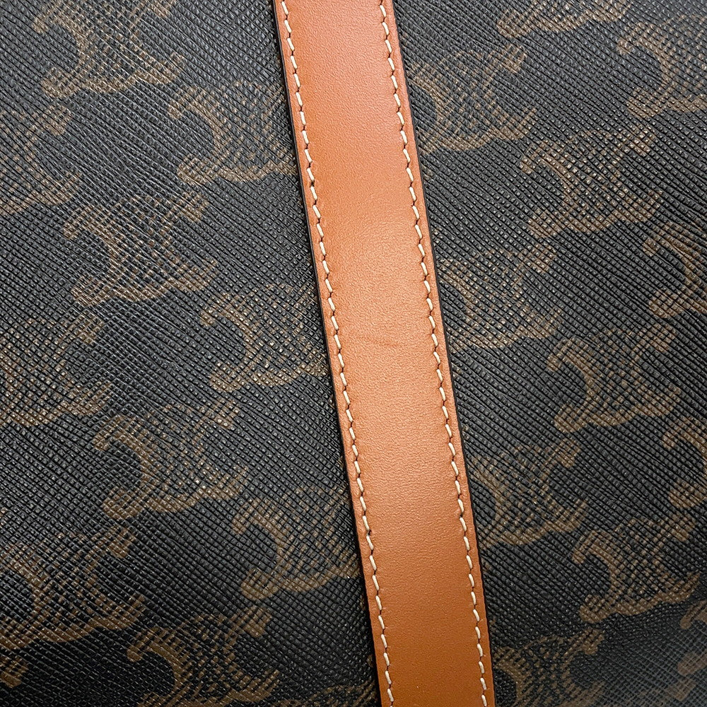 CELINE 2WAY Travel Bag Triomphe Tan190372CAS.04LU PVC Calf Leather