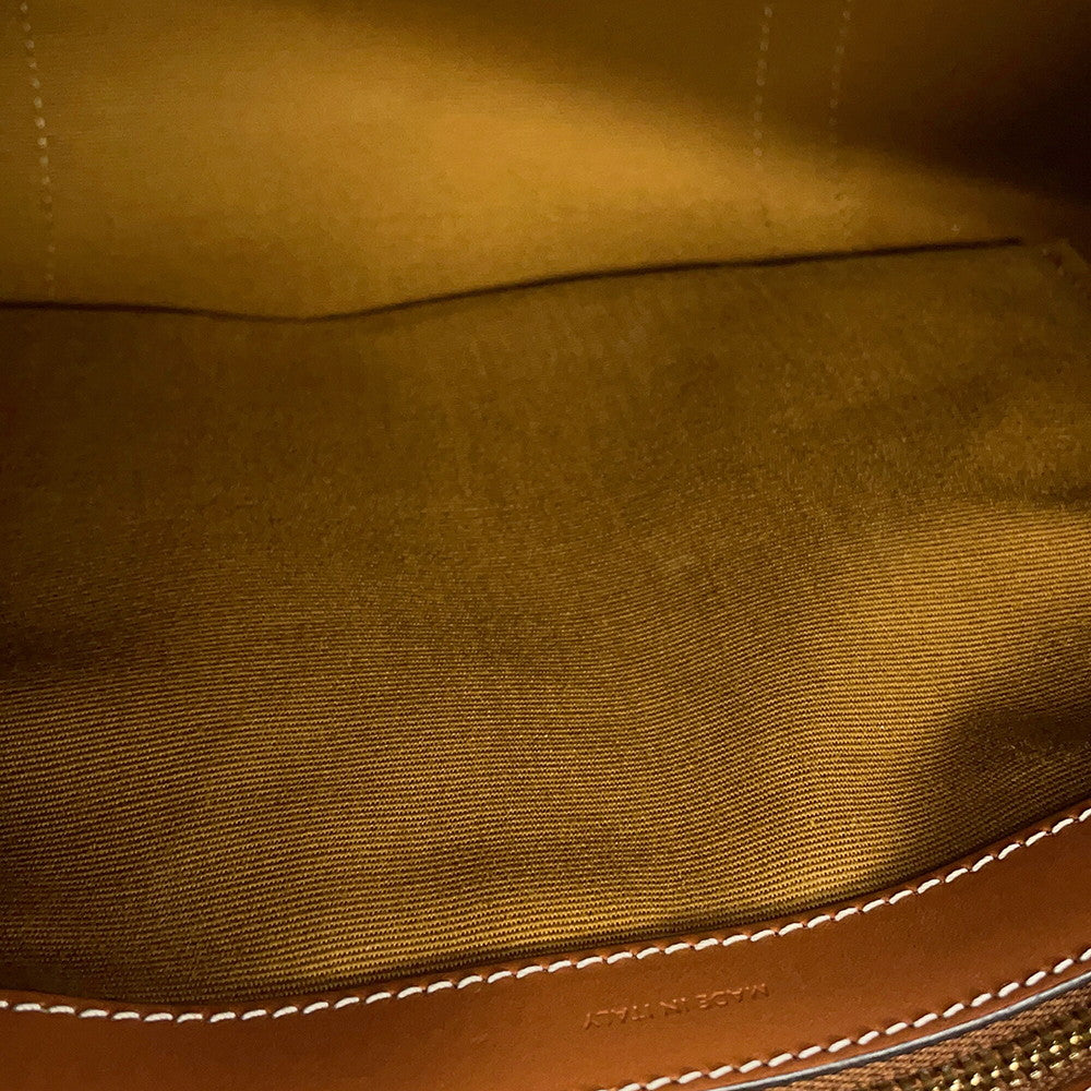 CELINE 2WAY Travel Bag Triomphe Tan190372CAS.04LU PVC Calf Leather