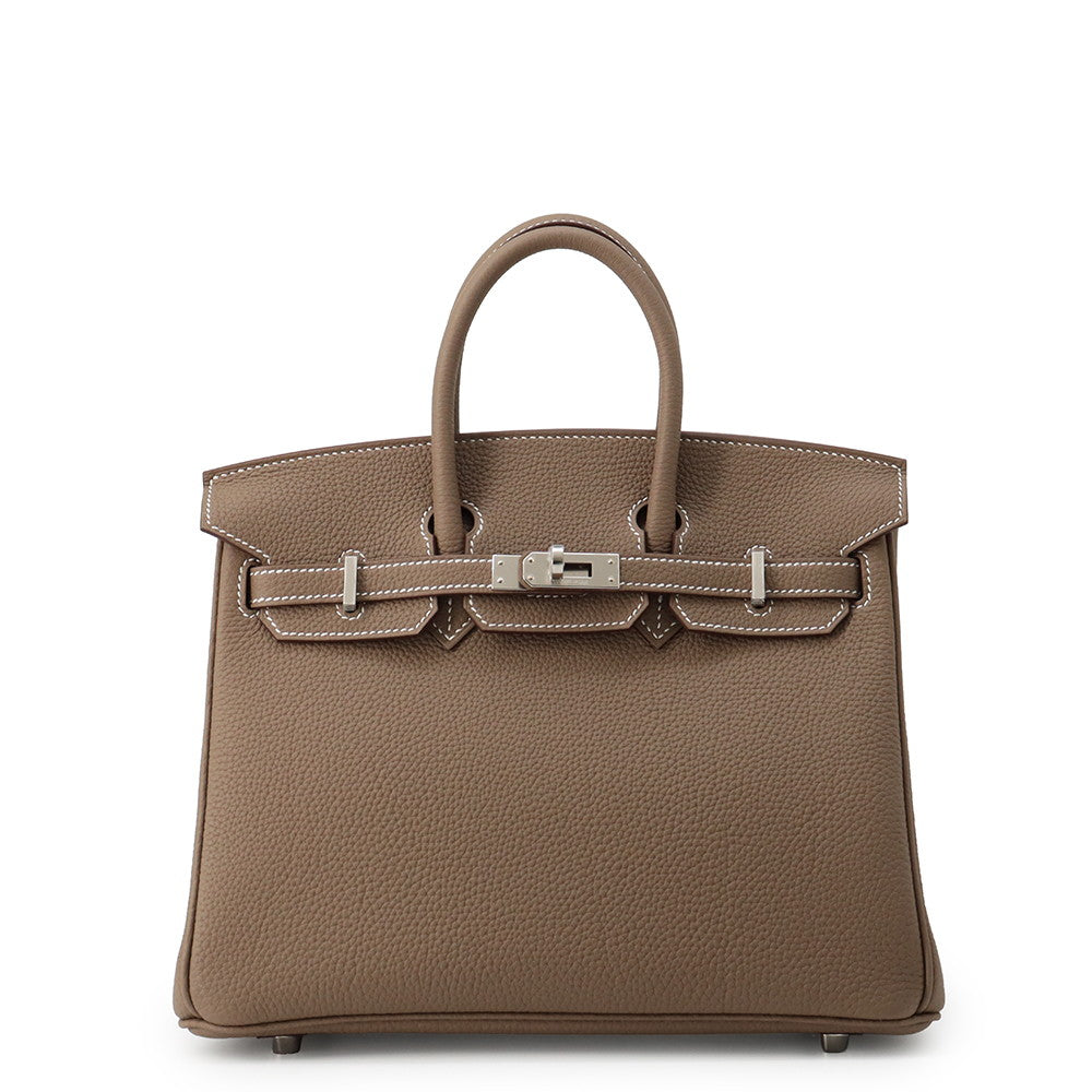 HERMES Birkin Etoupe Togo Leather Size 25