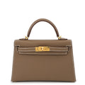 HERMES Mini Kelly 2 Etoupe Epsom