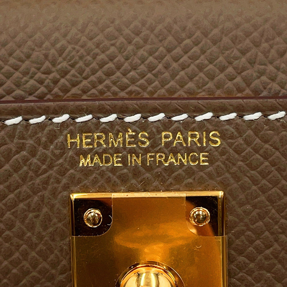 HERMES Mini Kelly 2 Etoupe Epsom