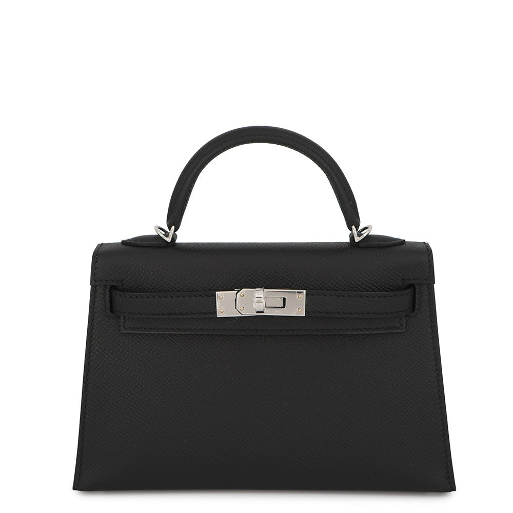 HERMES Mini Kelly 2 Black Epsom