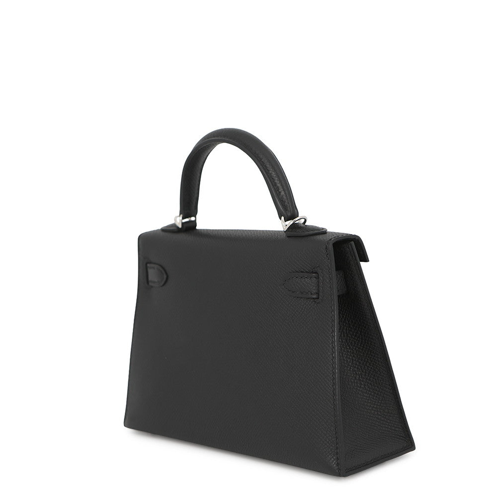 HERMES Mini Kelly 2 Black Epsom