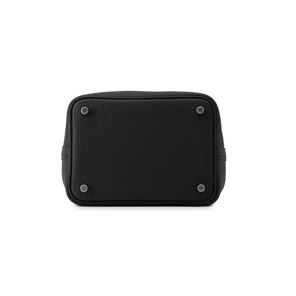 HERMES Picotin Lock Black Taurillon Clemence Size PM
