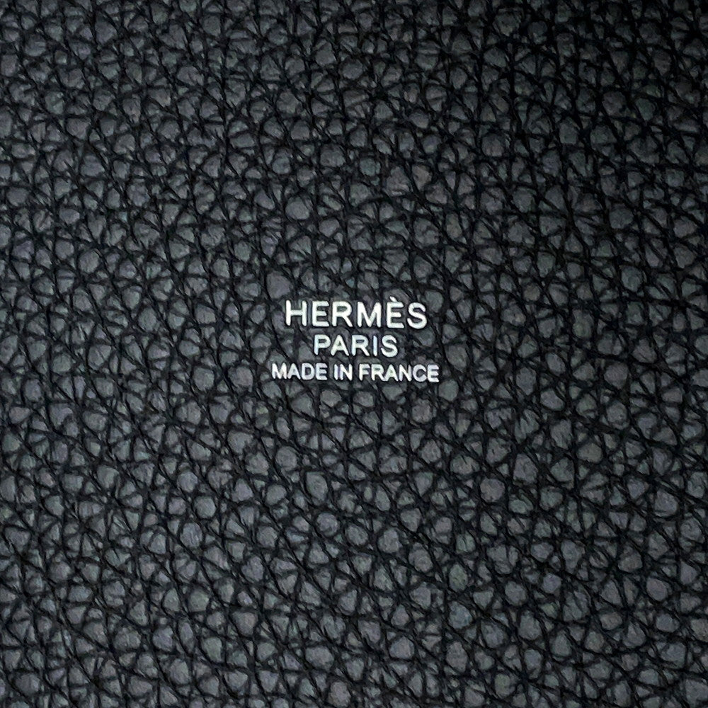 HERMES Picotin Lock Black Taurillon Clemence Size PM
