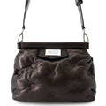 Margiela Glam Slam Classic 2-Way Shoulder Bag BlackSB1WG0028 Quilted Nappa Leather Size Small