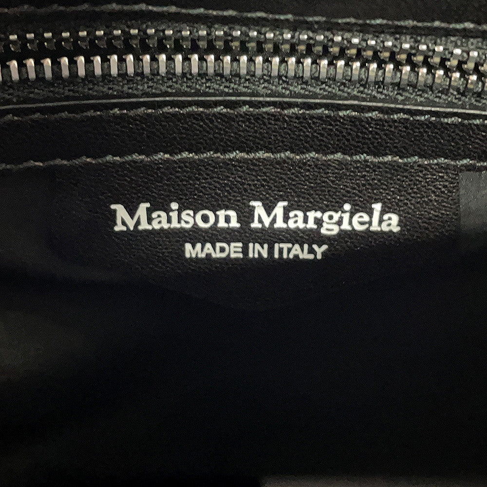 Margiela Glam Slam Classic 2-Way Shoulder Bag BlackSB1WG0028 Quilted Nappa Leather Size Small