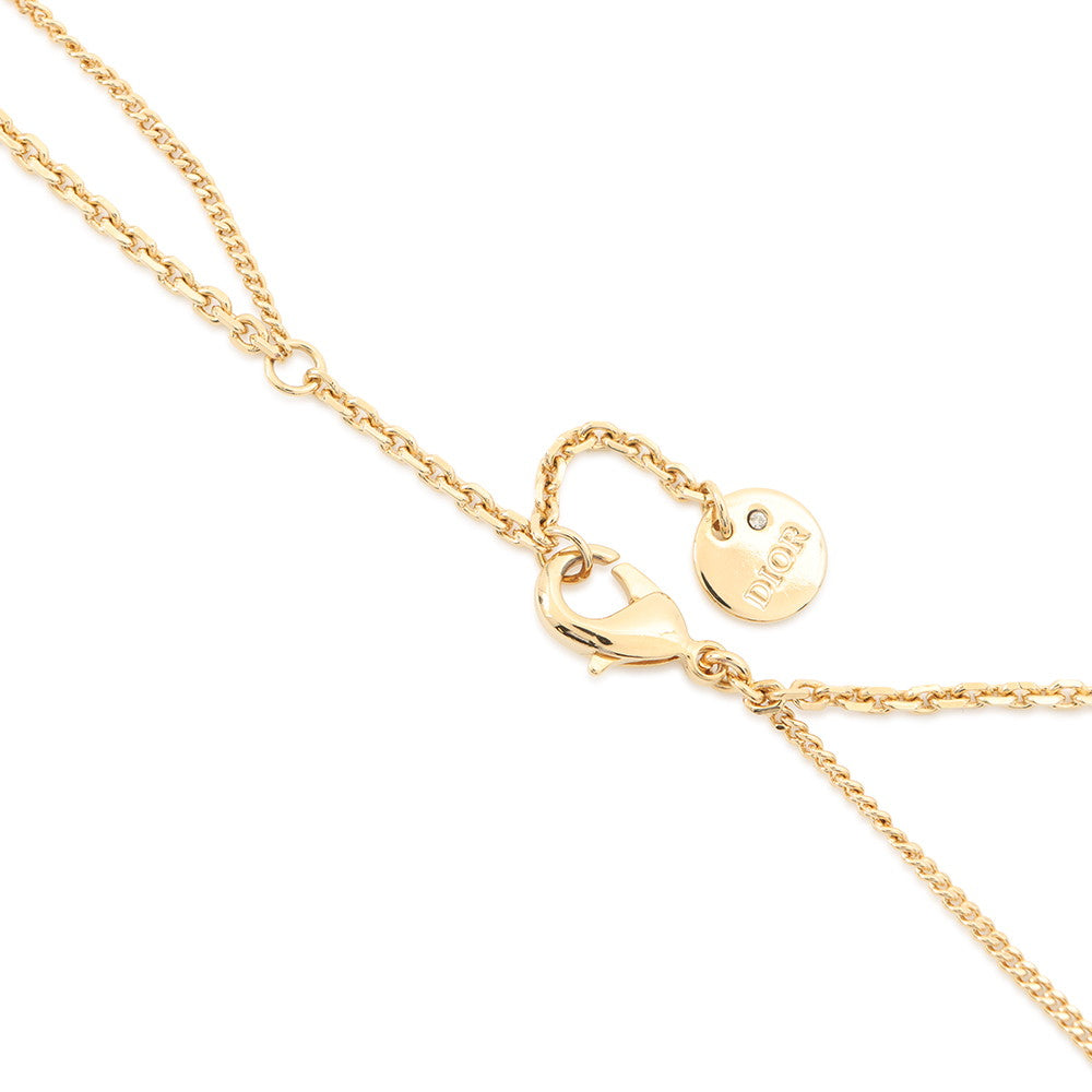 Dior PETIT CD Double Necklace GoldN1155PMTCY Metal Rhinestone