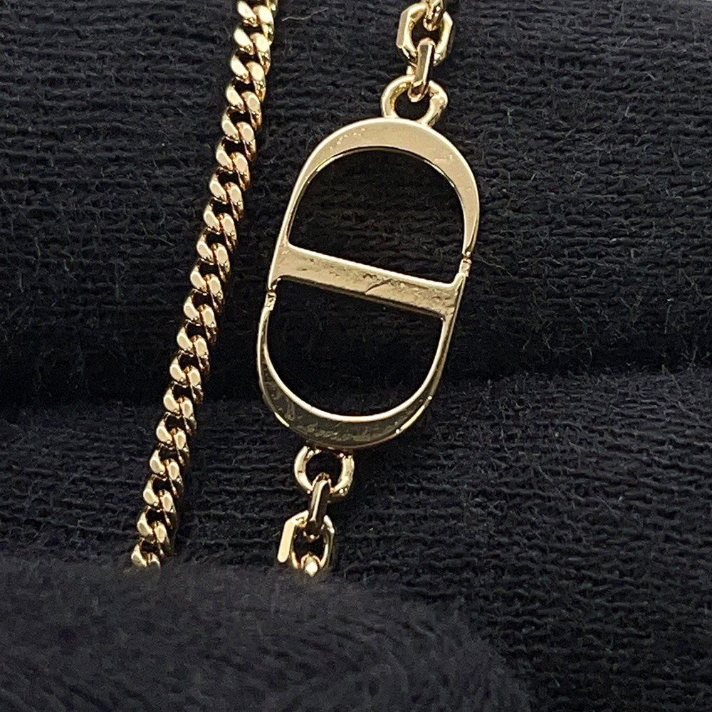 Dior PETIT CD Double Necklace GoldN1155PMTCY Metal Rhinestone