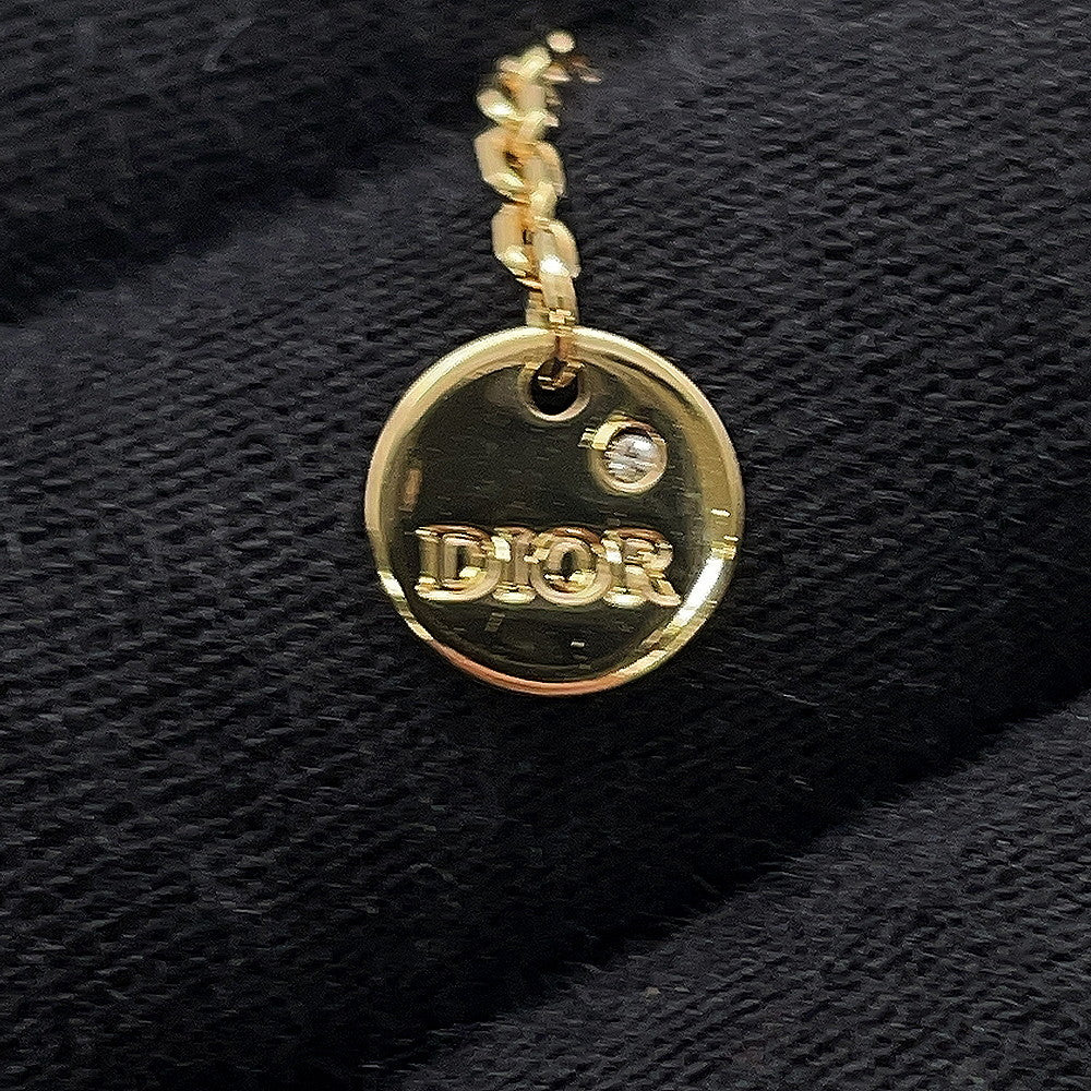 Dior PETIT CD Double Necklace GoldN1155PMTCY Metal Rhinestone