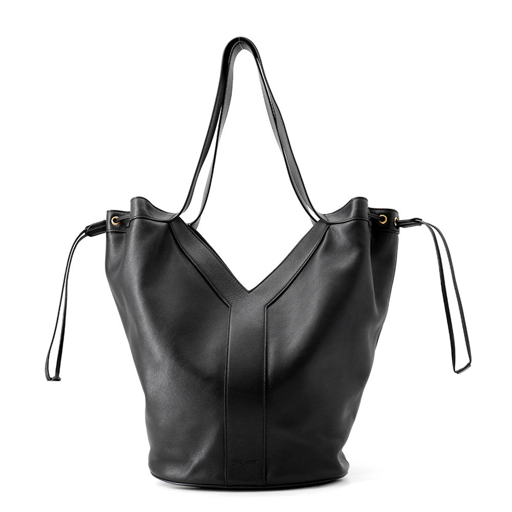 SAINT LAURENT PARIS Y Hobo Tote Bag Black833160 Leather Size Large