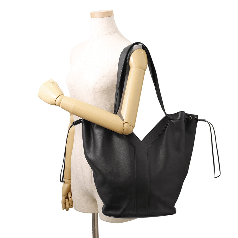 SAINT LAURENT PARIS Y Hobo Tote Bag Black833160 Leather Size Large