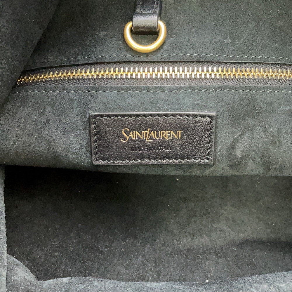 SAINT LAURENT PARIS Y Hobo Tote Bag Black833160 Leather Size Large