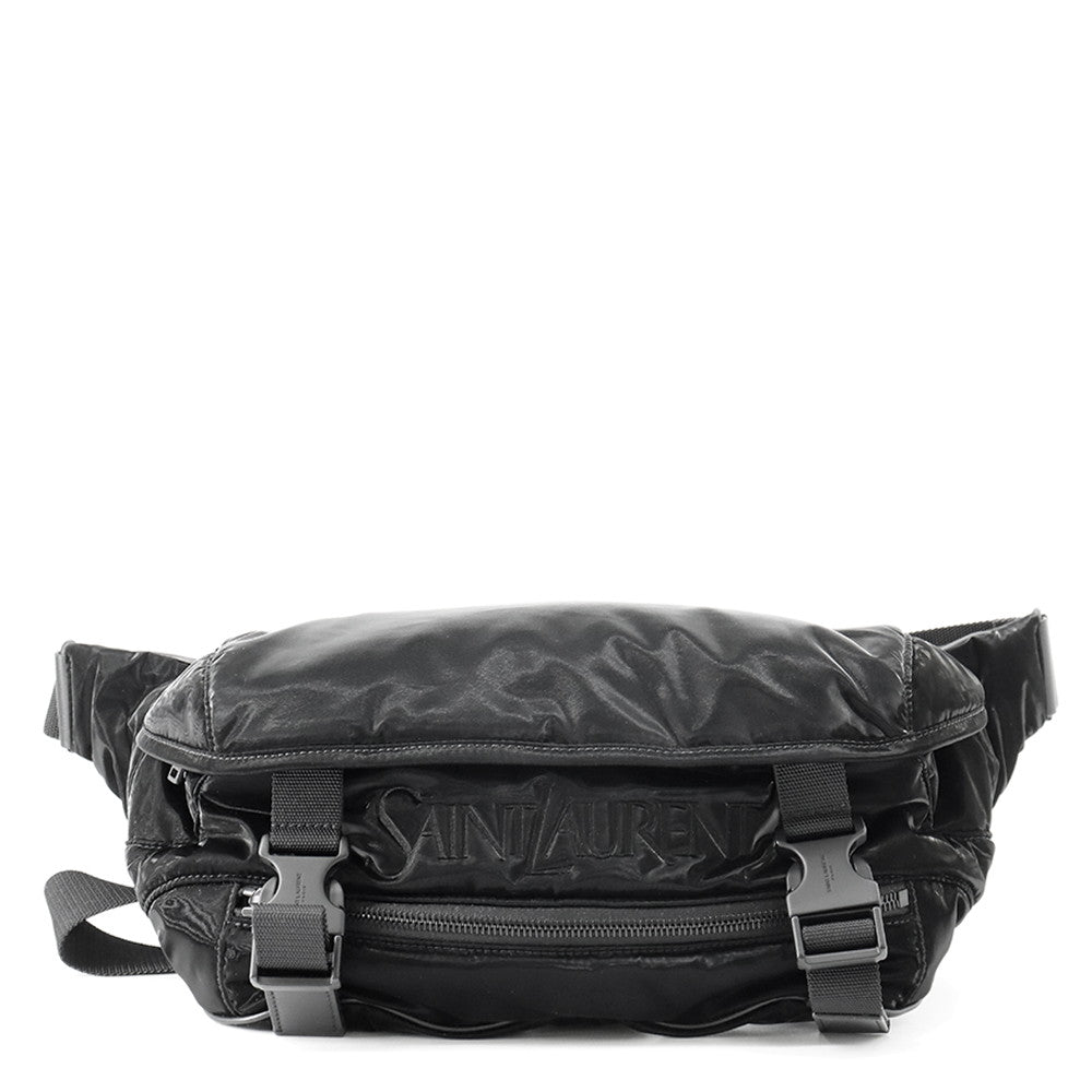SAINT LAURENT PARIS Cross Body Bag Black758250 SilkTec Canvas