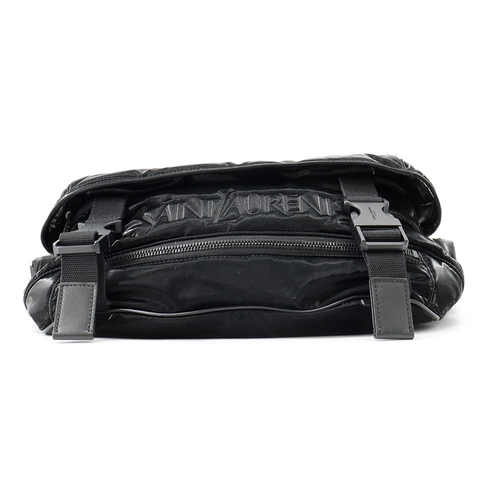 SAINT LAURENT PARIS Cross Body Bag Black758250 SilkTec Canvas
