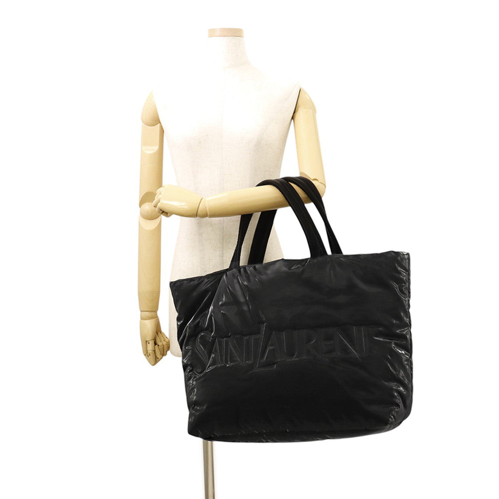 SAINT LAURENT PARIS Tote Bag Black756269 SilkTec Canvas