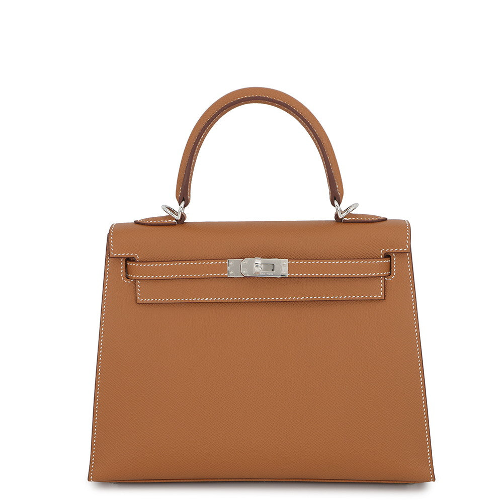 HERMES Kelly Sellier Gold Epsom Size 25