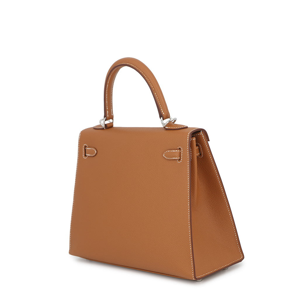 HERMES Kelly Sellier Gold Epsom Size 25