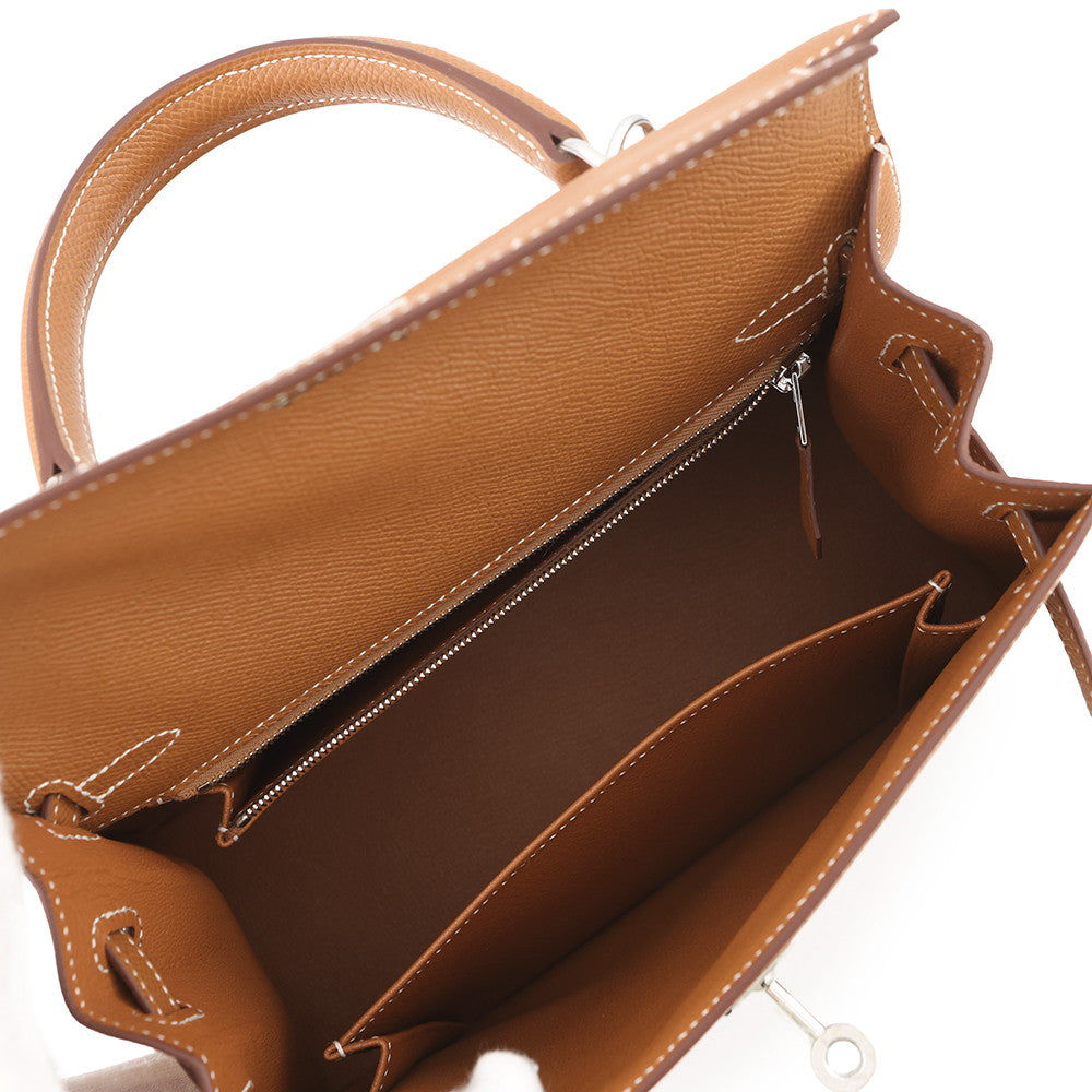 HERMES Kelly Sellier Gold Epsom Size 25