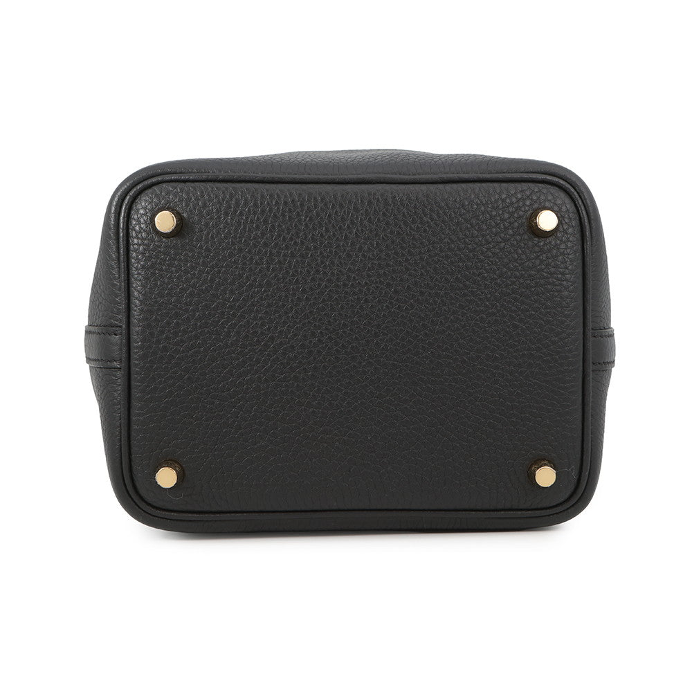 HERMES Picotin Lock Black Taurillon Clemence Size PM