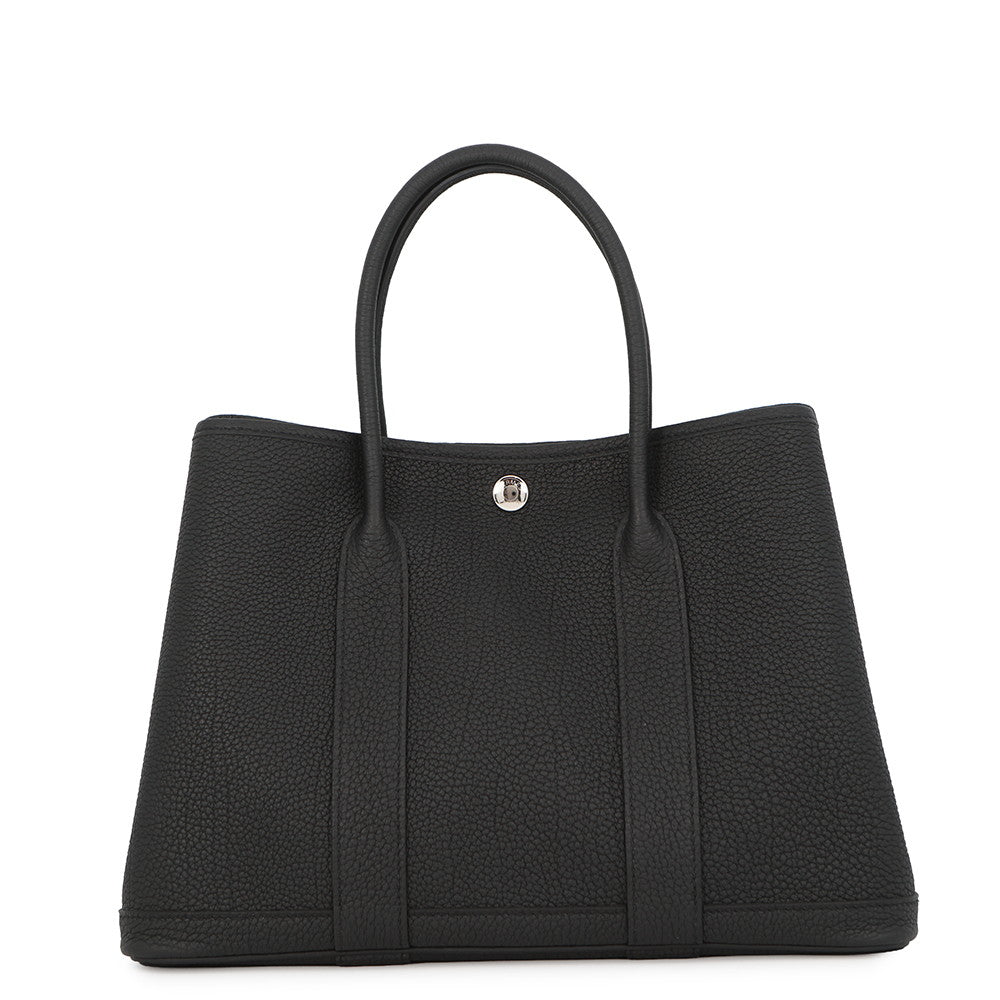 HERMES Garden Party Black Negonda Leather Size TPM