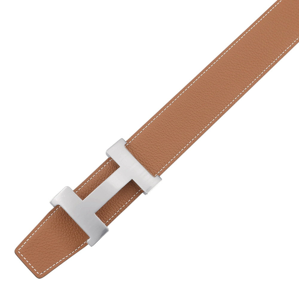 HERMES Constance HBelt Size 100 Black/Gold Box Calf Leather Togo Leather