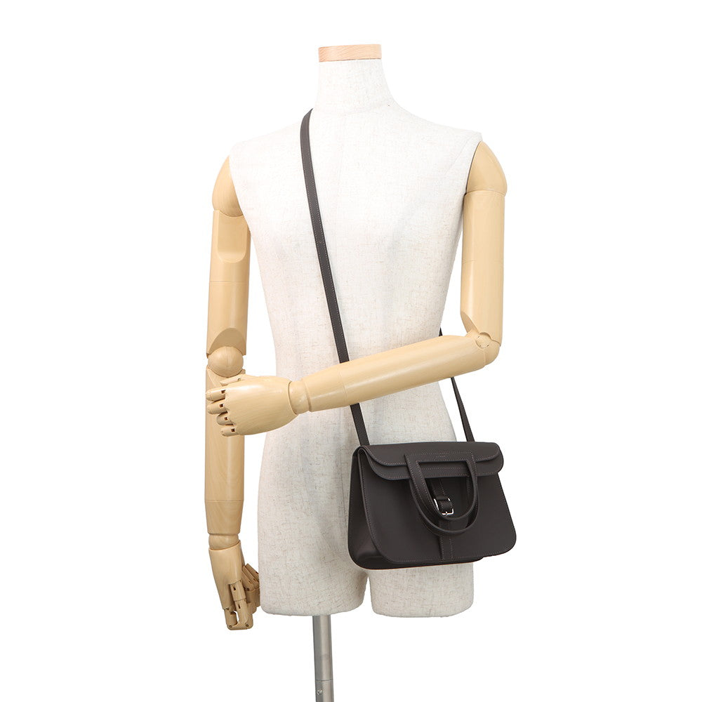 HERMES Halzan Ebene Swift Leather Size Mini