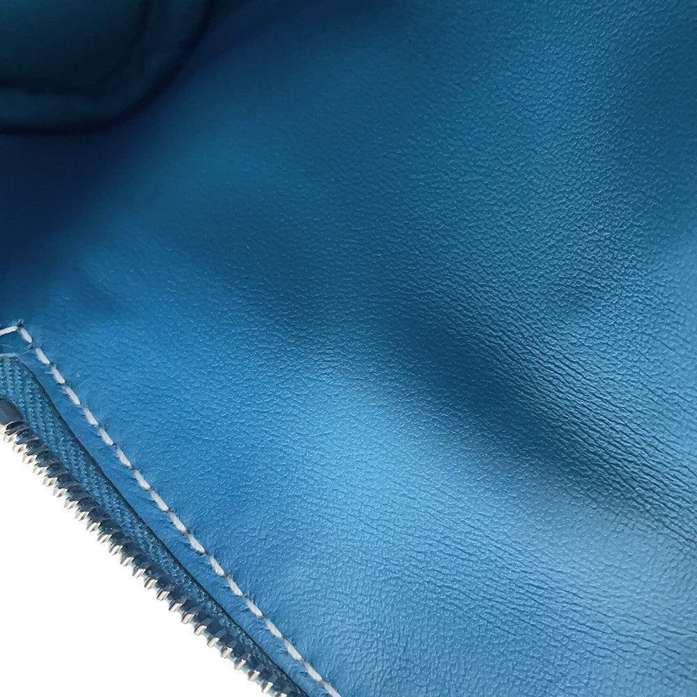 HERMES Bolide 1923 New Blue Jean Chevre Myzore Goatskin Size Mini