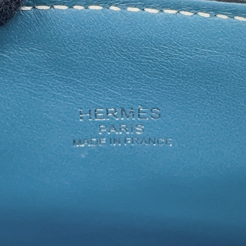 HERMES Bolide 1923 New Blue Jean Chevre Myzore Goatskin Size Mini