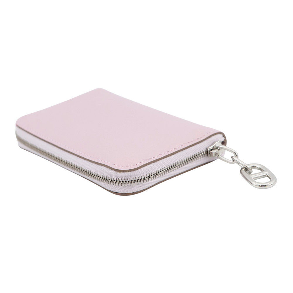 HERMES Zip Angor mauve pail Evercolor