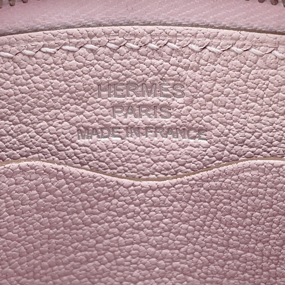 HERMES Zip Angor mauve pail Evercolor