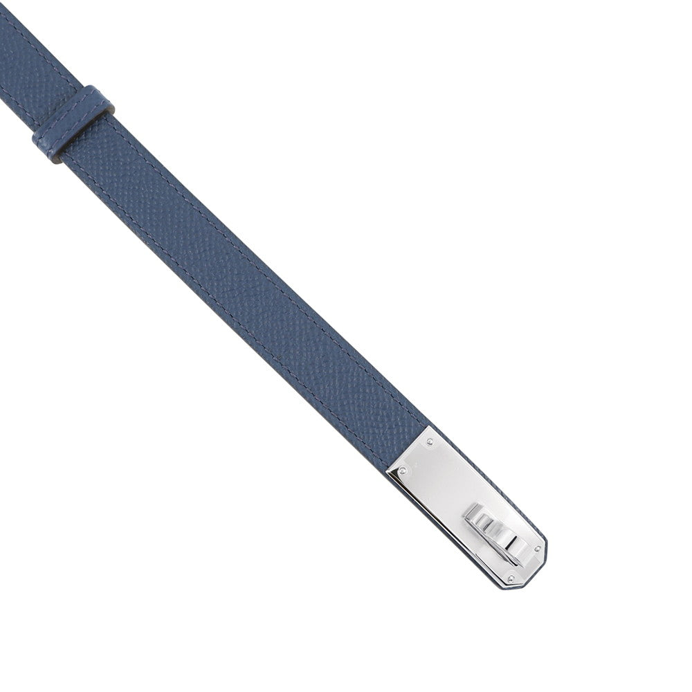 HERMES Kelly belt blue navy Epsom