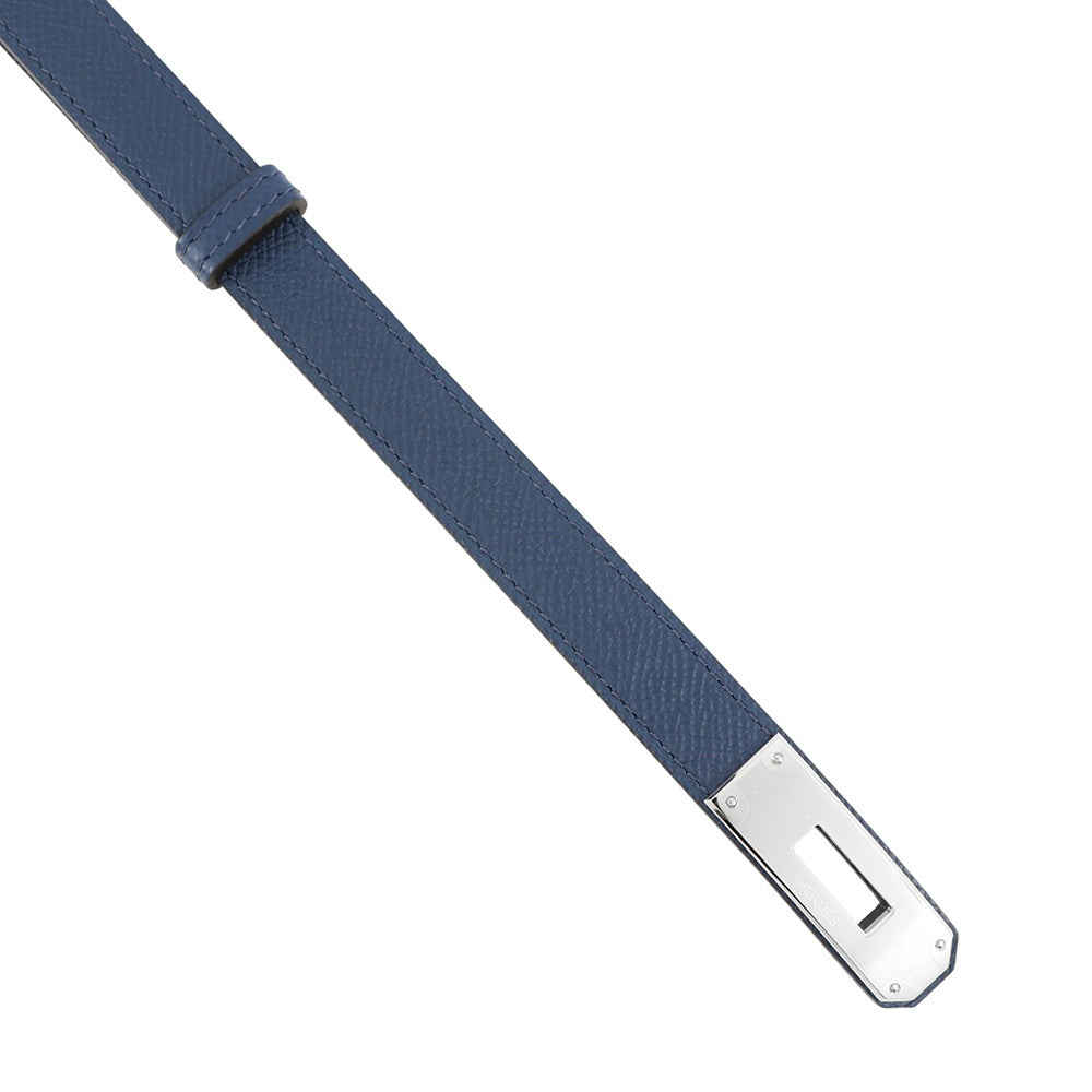 HERMES Kelly belt blue navy Epsom