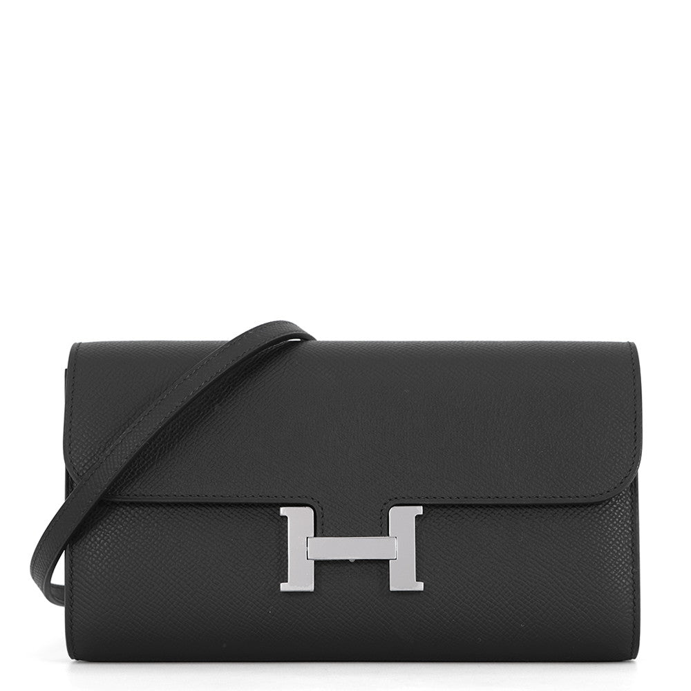HERMES Constance to Go Black Epsom