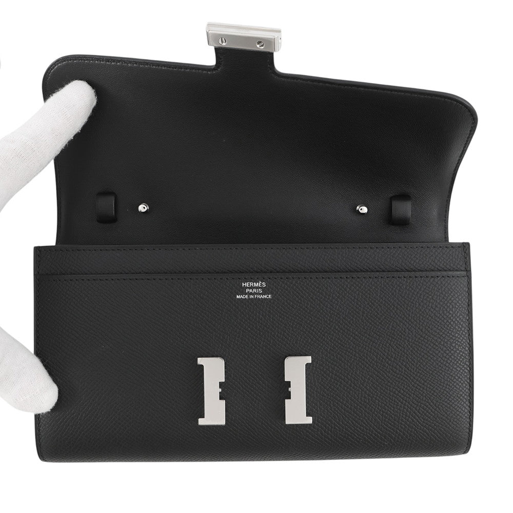HERMES Constance to Go Black Epsom