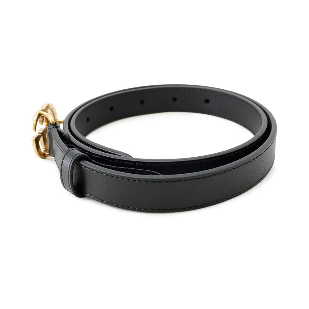 GUCCI GG Marmont Belt Size 75 Black476342 Leather Faux Pearl