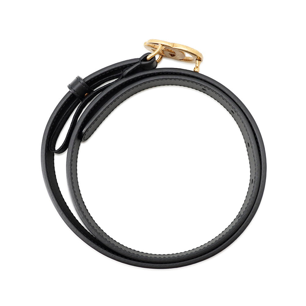 GUCCI GG Marmont Belt Size 75 Black476342 Leather Faux Pearl