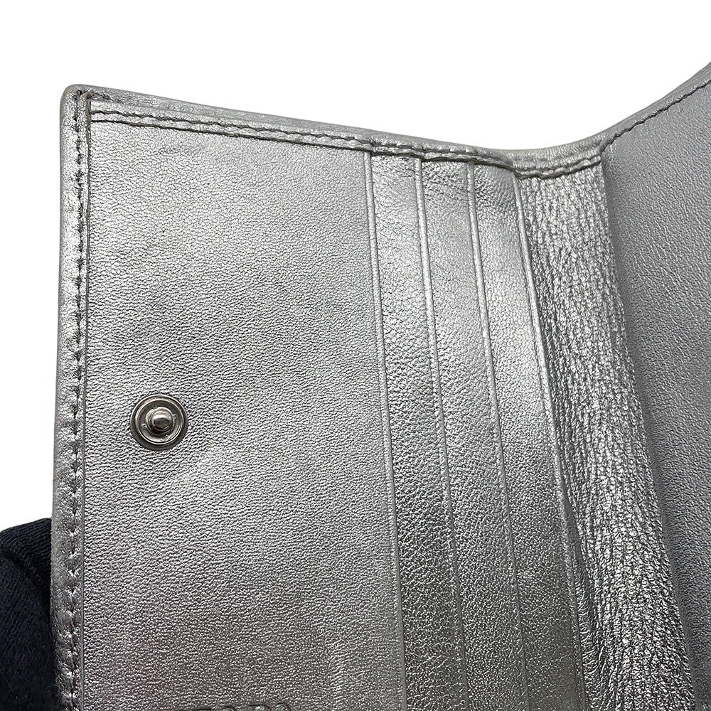 PRADA Folded wallet Silver1MV204 Leather