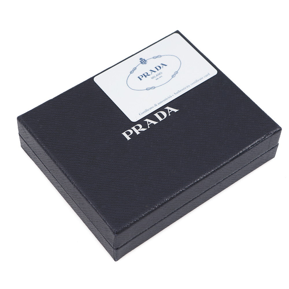 PRADA Folded wallet Silver1MV204 Leather
