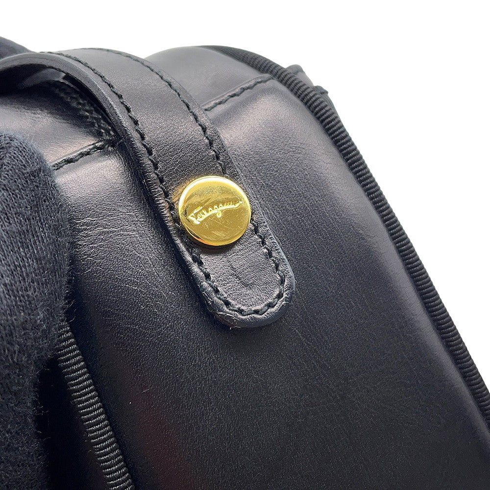 Ferragamo Vala Shoulder Bag BlackA214183 Leather
