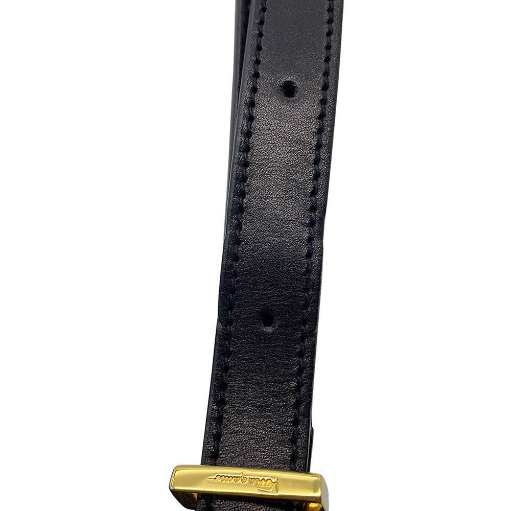 Ferragamo Vala Shoulder Bag BlackA214183 Leather