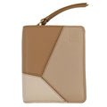 LOEWE Puzzle Compact Wallet Brown/Beige/IvoryC510Z41X01 Leather