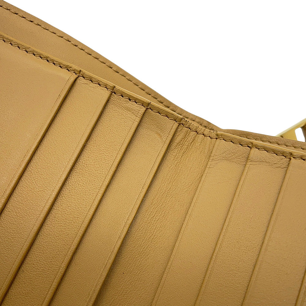 LOEWE Puzzle Compact Wallet Brown/Beige/IvoryC510Z41X01 Leather