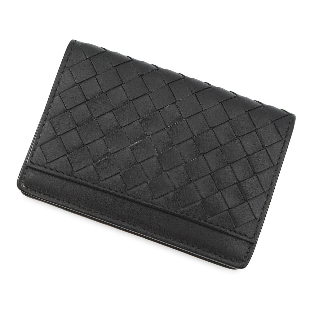 Bottega Veneta INTRECCIATO Card Case Black Leather
